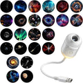 2-In-1 Galaxy Projector Night Light, USB Star Projector with Adjustable Brightness, Mini Galaxy Light Projector for Bedroom Ceiling Wall Room Decor